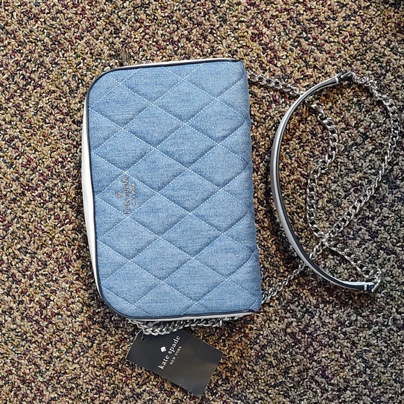 Kate Spade NWT Mini Denim Colorblock Camera Bag - Picture 1 of 8